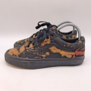 Vans Old Skool Bleach Dye Skate Shoes Unisex 6M - 7.5W Lace Up Low Top Sneakers